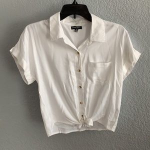 White Top with front tie, Size M